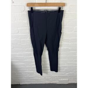 Athleta Women's Trouser Straight Leg Ankle Pants Flat Front Black Size 4